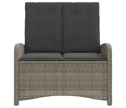 Atgāžams Dārza Krēsls Ar Matračiem, Pelēka Pe Rotangpalma Vidaxl