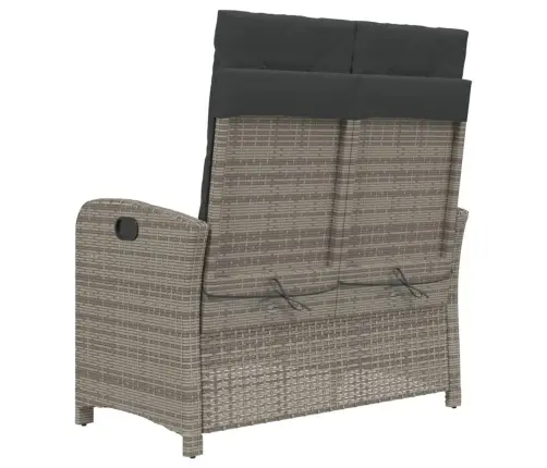 Atgāžams Dārza Krēsls Ar Matračiem, Pelēka Pe Rotangpalma Vidaxl