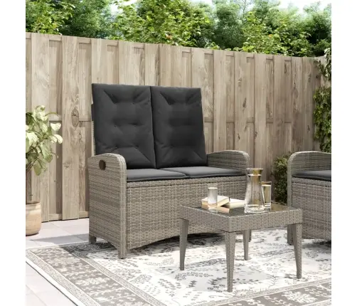 Atgāžams Dārza Krēsls Ar Matračiem, Pelēka Pe Rotangpalma Vidaxl