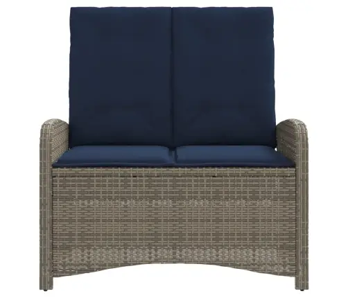 Atgāžams Dārza Krēsls Ar Matračiem, Pelēka Pe Rotangpalma Vidaxl