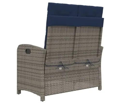 Atgāžams Dārza Krēsls Ar Matračiem, Pelēka Pe Rotangpalma Vidaxl