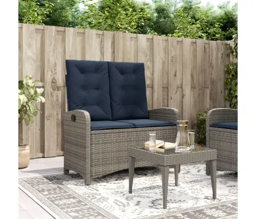 Atgāžams Dārza Krēsls Ar Matračiem, Pelēka Pe Rotangpalma Vidaxl