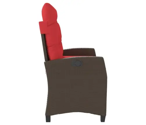 Atgāžams Dārza Krēsls Ar Matračiem, Brūna Pe Rotangpalma Vidaxl