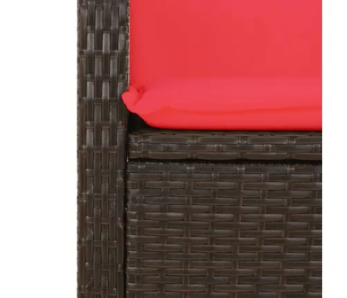 Atgāžams Dārza Krēsls Ar Matračiem, Brūna Pe Rotangpalma Vidaxl