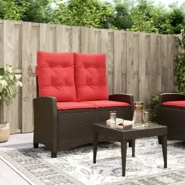 Atgāžams Dārza Krēsls Ar Matračiem, Brūna Pe Rotangpalma Vidaxl