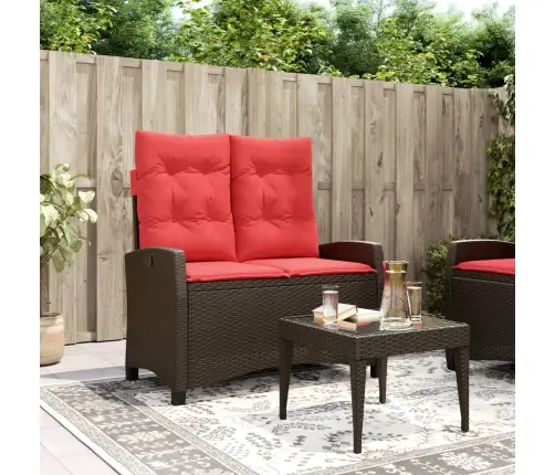 Atgāžams Dārza Krēsls Ar Matračiem, Brūna Pe Rotangpalma Vidaxl