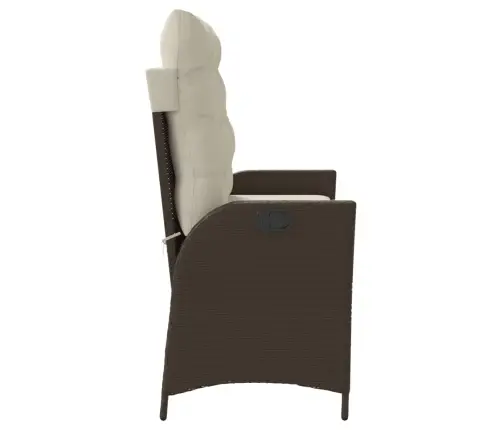 Atgāžams Dārza Krēsls Ar Matračiem, Brūna Pe Rotangpalma Vidaxl