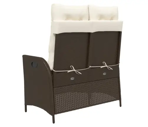 Atgāžams Dārza Krēsls Ar Matračiem, Brūna Pe Rotangpalma Vidaxl