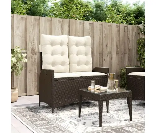 Atgāžams Dārza Krēsls Ar Matračiem, Brūna Pe Rotangpalma Vidaxl