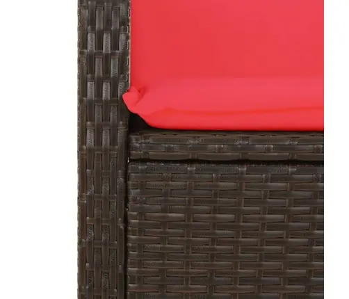 Atgāžams Dārza Krēsls Ar Matračiem, Brūna Pe Rotangpalma Vidaxl