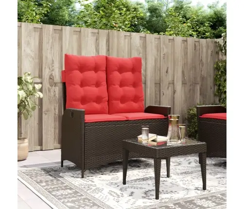 Atgāžams Dārza Krēsls Ar Matračiem, Brūna Pe Rotangpalma Vidaxl