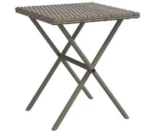 Sauļošanās Zviļņi, 2 Gab., Ar Galdu, Pelēka Pe Rotangpalma Vidaxl