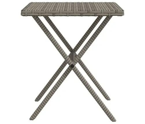 Sauļošanās Zviļņi, 2 Gab., Ar Galdu, Pelēka Pe Rotangpalma Vidaxl Sauļošanās Zviļņi, 2 Gab., Ar Galdu, Pelēka Pe Rotangpalma Vidaxl