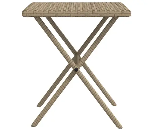 Sauļošanās Zviļņi, 2 Gab., Ar Galdiņu, Bēša Pe Rotangpalma Vidaxl