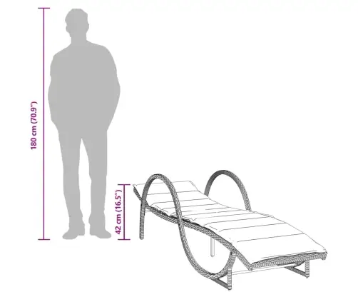 Sauļošanās Zviļņi, 2Gab., Ar Galdu, Gaiši Pelēka Pe Rotangpalma Vidaxl