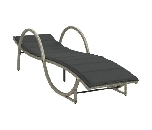 Sauļošanās Zviļņi, 2Gab., Ar Galdu, Gaiši Pelēka Pe Rotangpalma Vidaxl