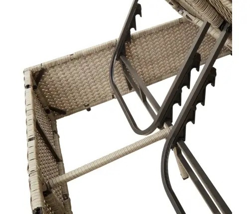 Divvietīgs Sauļošanās Krēsls Ar Jumtu Un Aizkariem, Pe Vidaxl