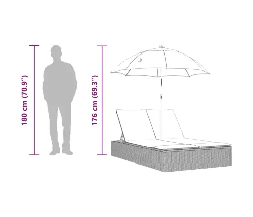 Divvietīgs Sauļošanās Krēsls Ar Matračiem, Bēša Pe Rotangpalma Vidaxl Divvietīgs Sauļošanās Krēsls Ar Matračiem, Bēša Pe Rotangpalma Vidaxl
