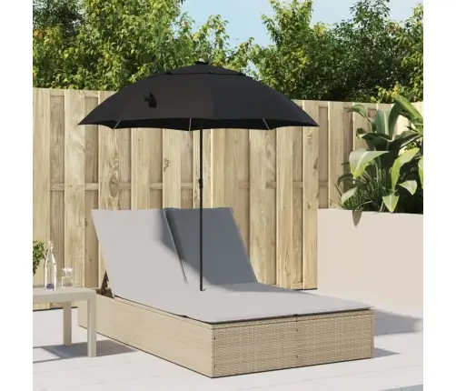 Divvietīgs Sauļošanās Krēsls Ar Matračiem, Bēša Pe Rotangpalma Vidaxl Divvietīgs Sauļošanās Krēsls Ar Matračiem, Bēša Pe Rotangpalma Vidaxl