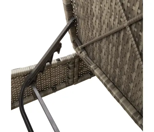 Kahekohaline Päevitustool Istmepatjadega, Hall, Polürotang