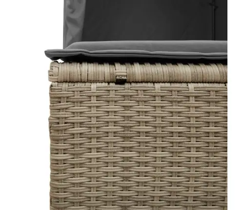 Divvietīgs Sauļošanās Krēsls Ar Jumtu Un Aizkariem, Pe Vidaxl