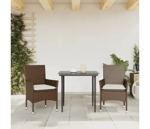 Dārza Krēsli, 2 Gab., Ar Matračiem, Pe Rotangpalma, Brūni Vidaxl