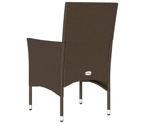 Dārza Krēsli, 2 Gab., Ar Matračiem, Pe Rotangpalma, Brūni Vidaxl