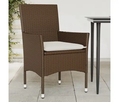 Dārza Krēsli, 2 Gab., Ar Matračiem, Pe Rotangpalma, Brūni Vidaxl