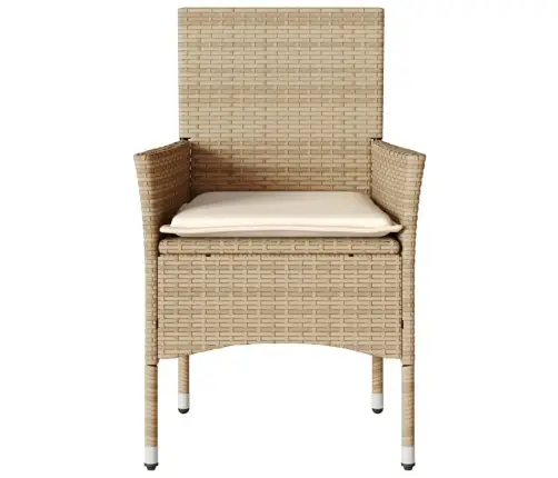 Dārza Krēsli Ar Matračiem, 2 Gab., Bēša Pe Rotangpalma Vidaxl