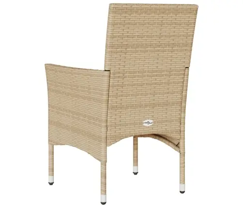Dārza Krēsli Ar Matračiem, 2 Gab., Bēša Pe Rotangpalma Vidaxl