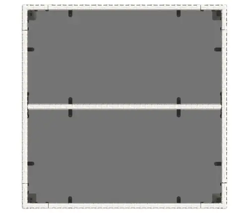 Stalas Su Stikliniu Stalviršiu, Baltas, 90X90X75cm Poliratanas