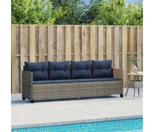 Päevitustool Padjaga, Hall, Polürotang