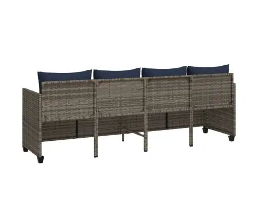 Päevitustool Padjaga, Hall, Polürotang