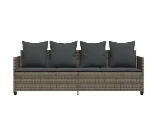 Sauļošanās Krēsls Ar Matračiem, Pe Rotangpalma, Pelēks Vidaxl