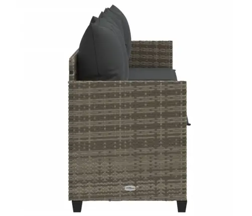 Sauļošanās Krēsls Ar Matračiem, Pe Rotangpalma, Pelēks Vidaxl