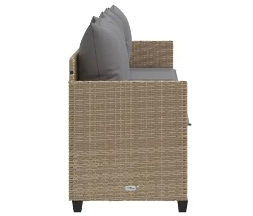 Saulės Gultas Su Pagalvėlėmis, Smėlio Spalvos, Poliratanas