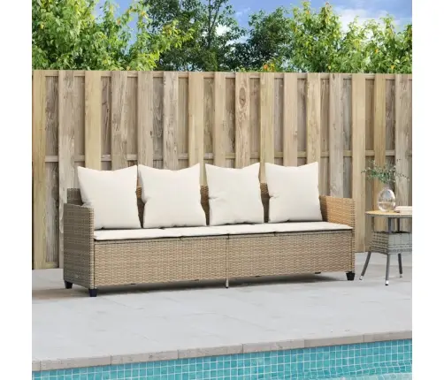 Sauļošanās Zvilnis Ar Matračiem, Bēša Pe Rotangpalma Vidaxl