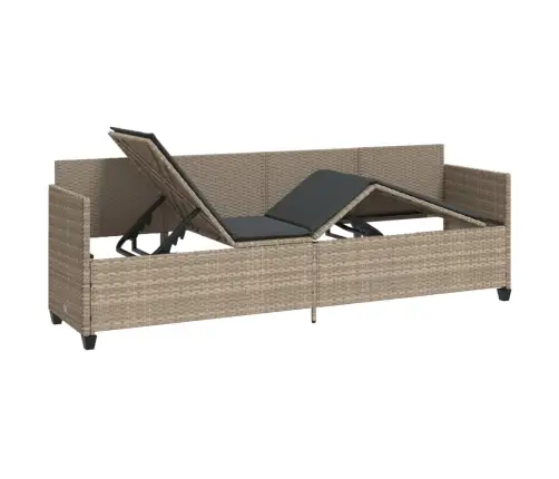 Sauļošanās Krēsls Ar Matračiem, Pe Rotangpalma, Gaiši Pelēks Vidaxl