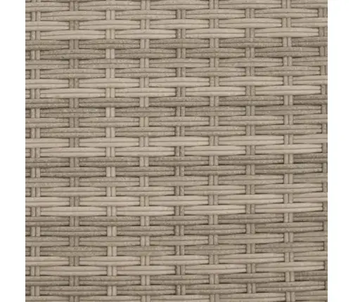 Sauļošanās Zvilnis Ar Jumtiņu, Matračiem, Pelēka Pe Rotangpalma Vidaxl