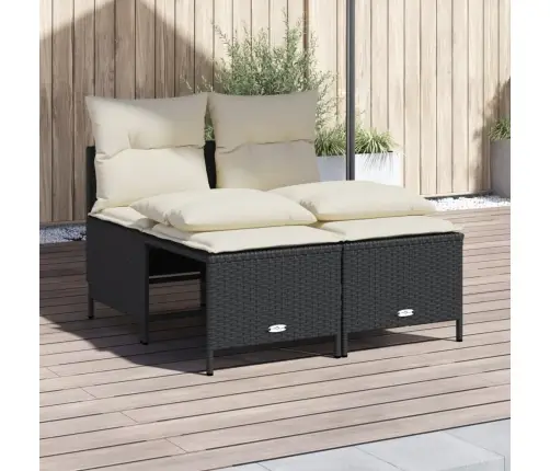 4-Daļīgs Dārza Dīvāna Komplekts Ar Matračiem, Pe Rotangpalma Vidaxl