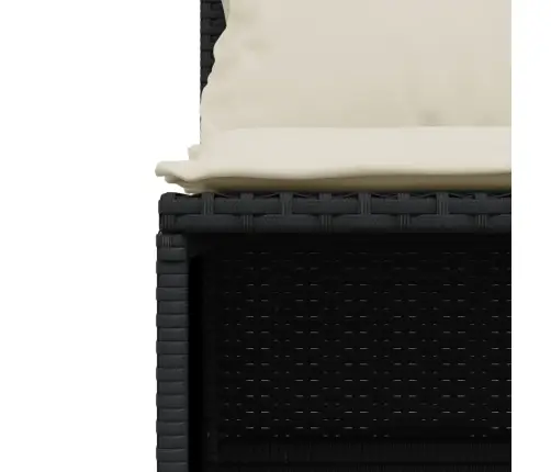 4-Osaline Aiadiivani Komplekt Patjadega, Must, Polürotang