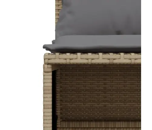 Sofos Komplektas Su Pagalvėlėmis, 4 Dalių, Smėlio, Poliratanas