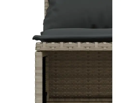 4-Osaline Aiamööblikomplekt Patjadega, Helehall, Polürotang