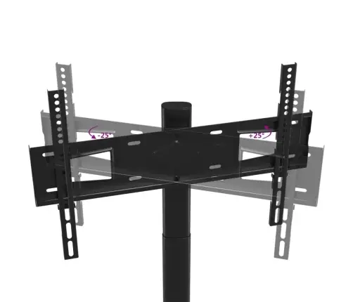 Stūra Tv Statīvs, 2 Līmeņi, 32-65 Collu Tv, Melns Vidaxl