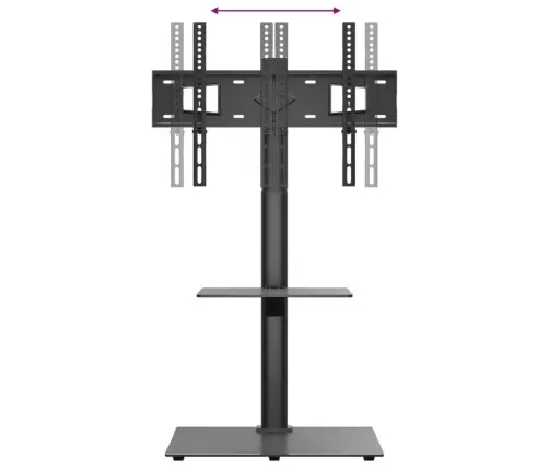 Stūra Tv Statīvs, 2 Līmeņi, 32-65 Collu Tv, Melns Vidaxl