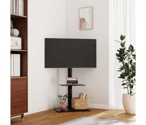 Stūra Tv Statīvs, 2 Līmeņi, 32-65 Collu Tv, Melns Vidaxl