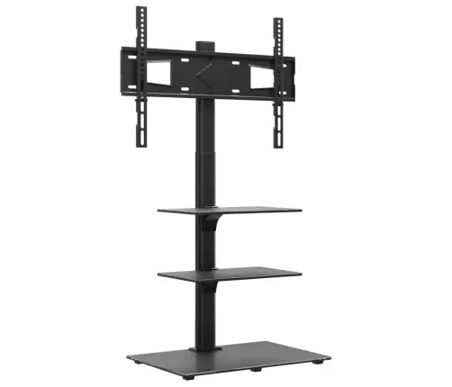 Nurga Telerialus 3 Riiuliga, 32-65 Tolli, Must