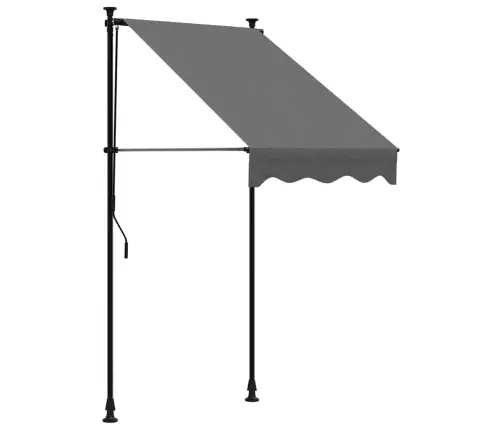 Izvelkama Markīze, 100X150 Cm, Antracītpelēka, Audums, Tērauds Vidaxl