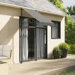 Izvelkama Markīze, 100X150 Cm, Antracītpelēka, Audums, Tērauds Vidaxl