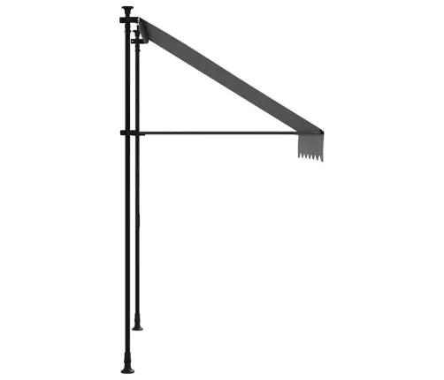 Sissetõmmatav Varikatus, Antratsiit, 150X150 cm Kangas/Teras